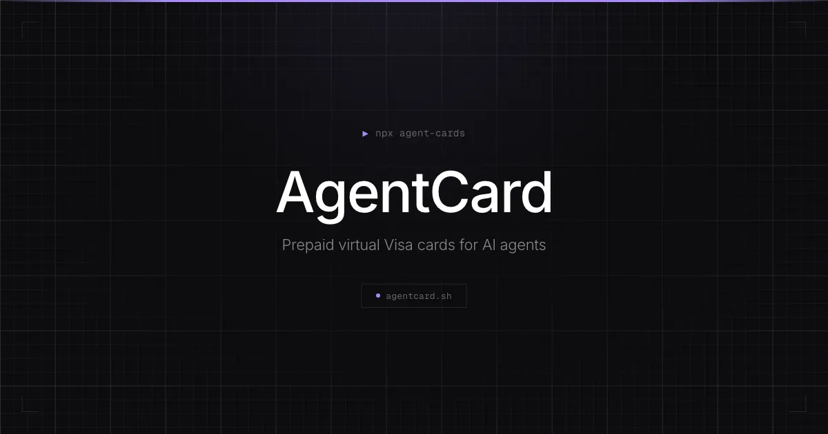 AgentCard — Virtual Visa Cards for AI Agents | CanFly